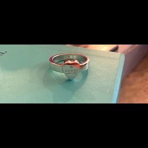 Gucci sterling sliver heart ring